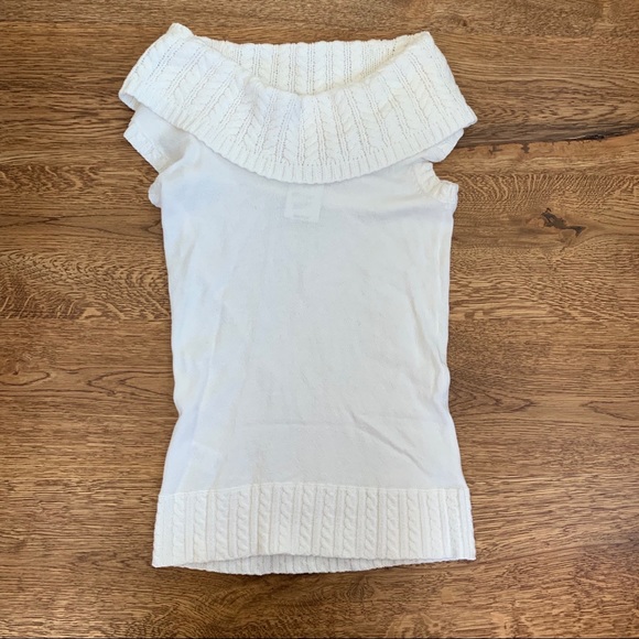 BCBGMaxAzria Sweaters - BCBG White Sleeveless Sweater NWT